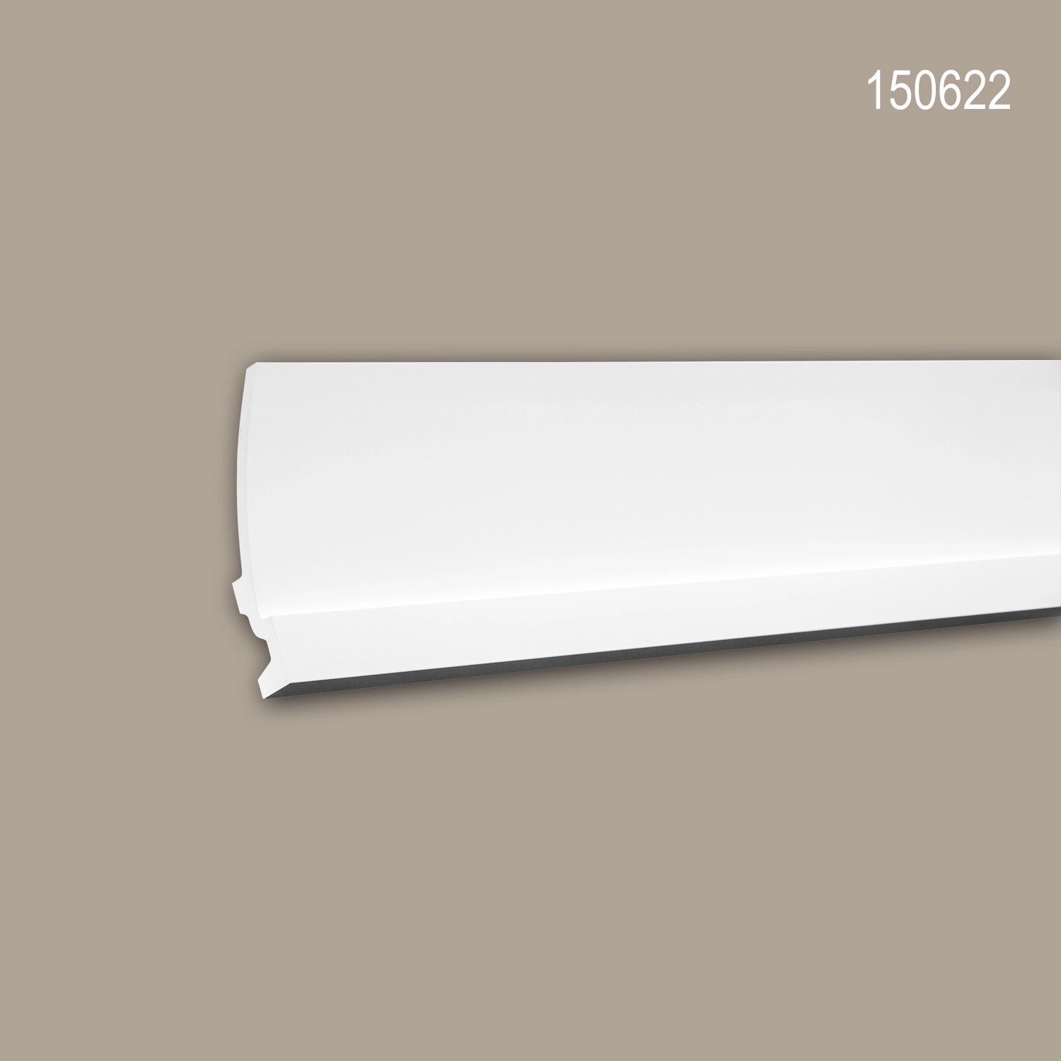 PROFHOME Eckleiste 150622, 8 m Set Zierleisten aus Polyurethan, weiß, für indirekte Beleuchtung.