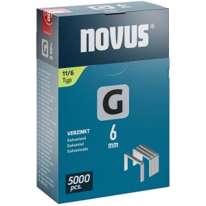 Novus Flachdrahtklammern G 11 Länge 6 mm 5.000 Stück Novus Flachdrahtklammern G 11 Länge 6 mm 5.000 Stück