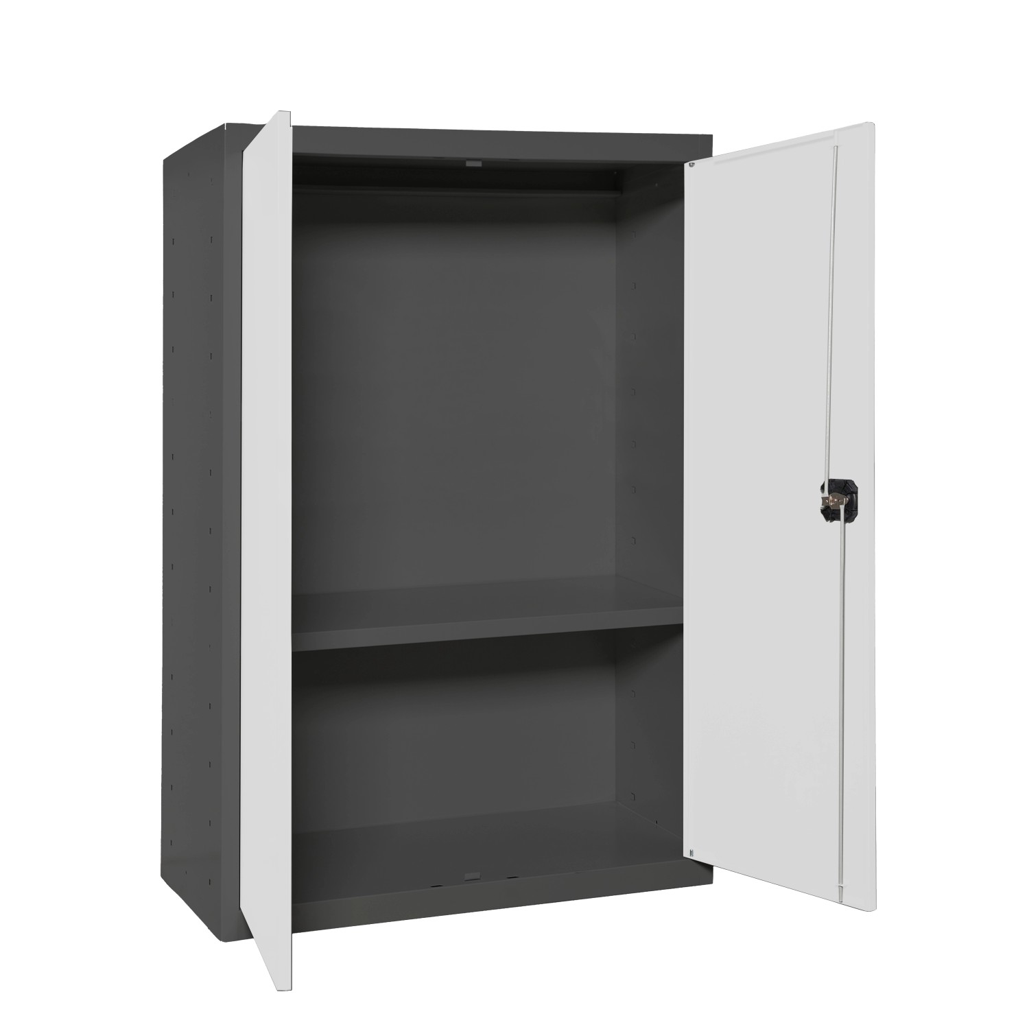 PROREGAL Stahlschrank AMEGO HxBxT 90 x 80 x 40 cm 1x Fachboden Weiß-Anthraz günstig online kaufen