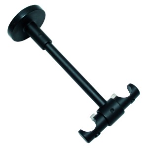 Schwarzer Gardinia Deckenträger Memphis offen, 13,5 cm für Stilgarnituren.