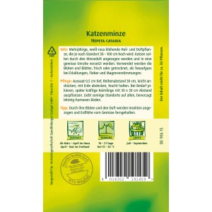 Samentüte Quedlinburger Katzenminze, mehrjährige Heil- und Duftpflanze.