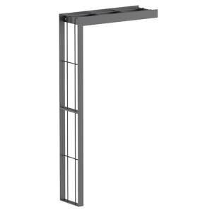 Eleo Wandrosenbogen Savona, anthrazit pulverbeschichtet, 230x124x37cm, Gartendekoration.