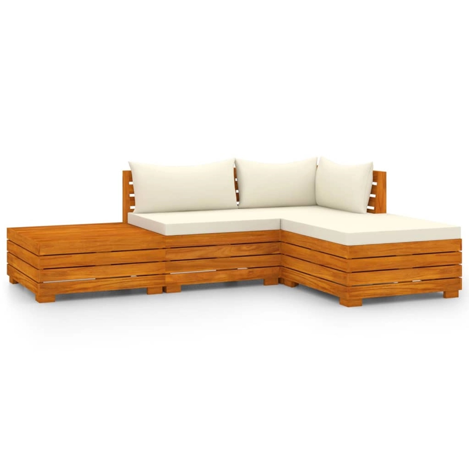 4-tlg. Garten-lounge-set Mit Kissen Massivholz Akazie günstig online kaufen