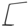 Schwarze LED-Tischlampe Lomina von Brilliant, 38 cm hoch, für Schreibtisch und Büro.