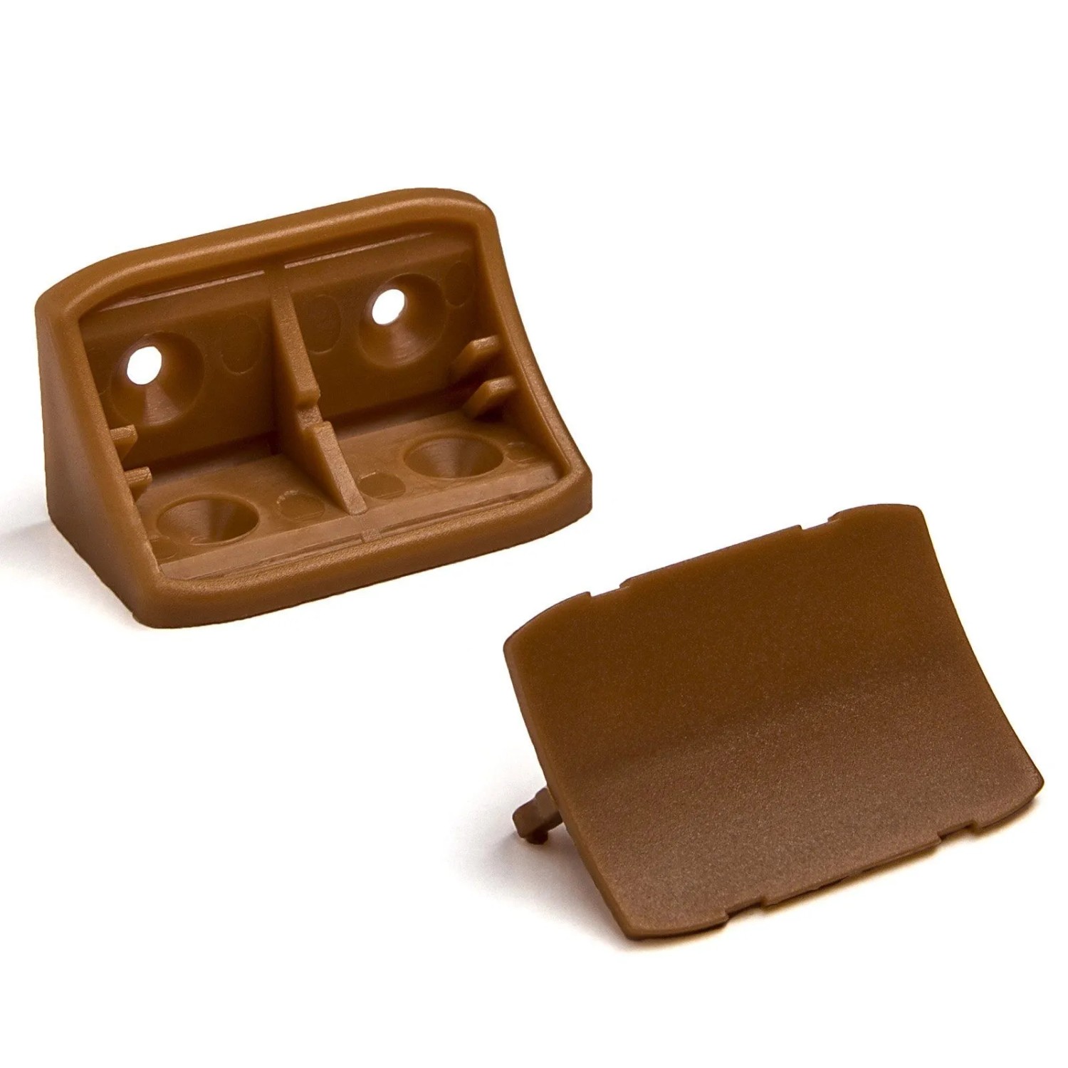 SOTECH 100 Stück Korpusverbinder 24 x 24 x 44 mm mit Abdeckkappe Erlenholz