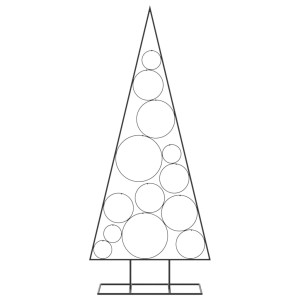 vidaXL Metall-Weihnachtsbaum für Dekorationen Schwarz 150 cm 4018957