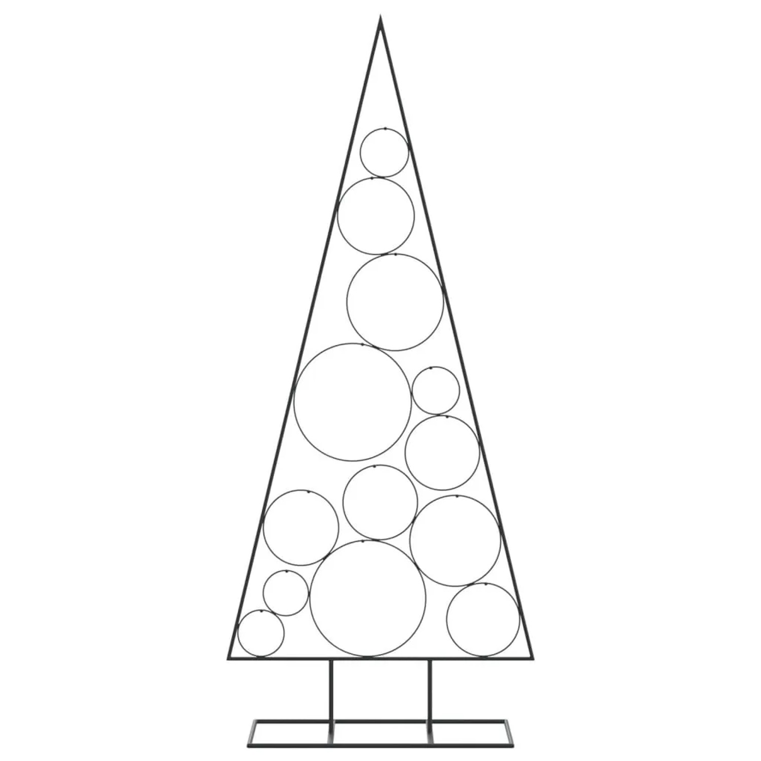 vidaXL Metall-Weihnachtsbaum für Dekorationen Schwarz 150 cm 4018957