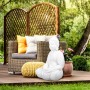 Relaxdays Buddha Figur Polyresin Weiß Wetterfest Frostsicher 70 cm x 45 cm x 30 cm 6,7 kg_5