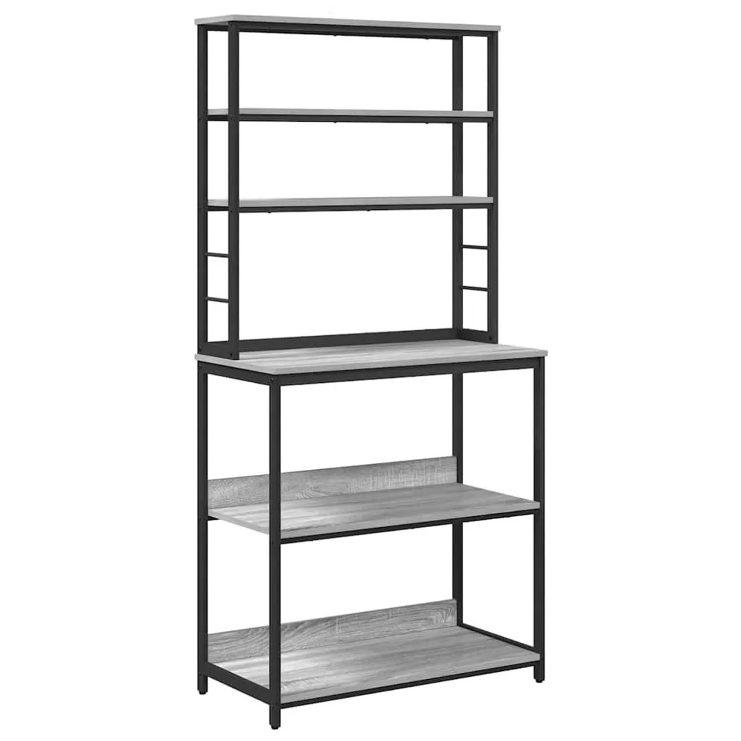 vidaXL Küchenregal Graues Sonoma 80 x 40 x 168 cm Holzwerkstoff 883889