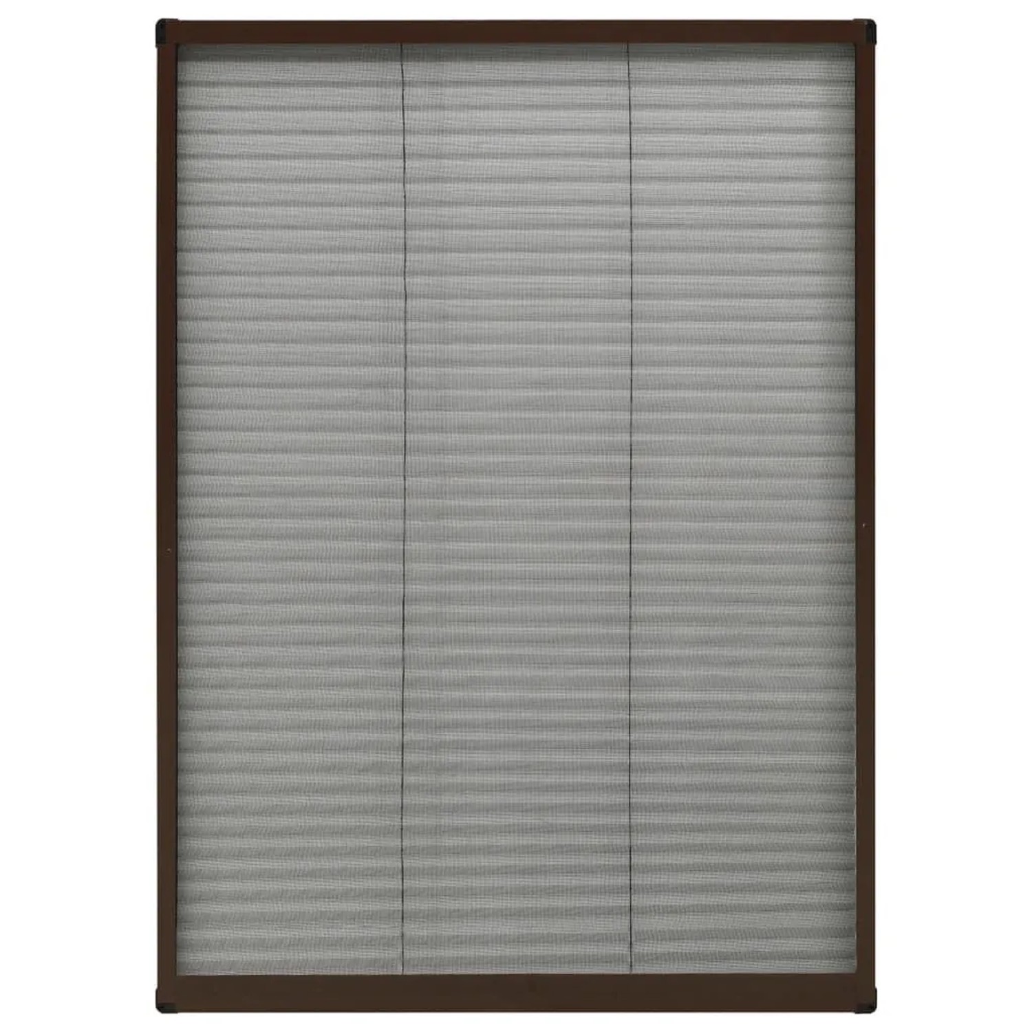 vidaXL Insektenschutz-Plissee für Fenster Aluminium Braun 80x120 cm 148655