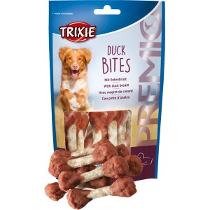 Trixie Premio Duck Bites, Hunde-Snacks mit Ente, 80g Packung.
