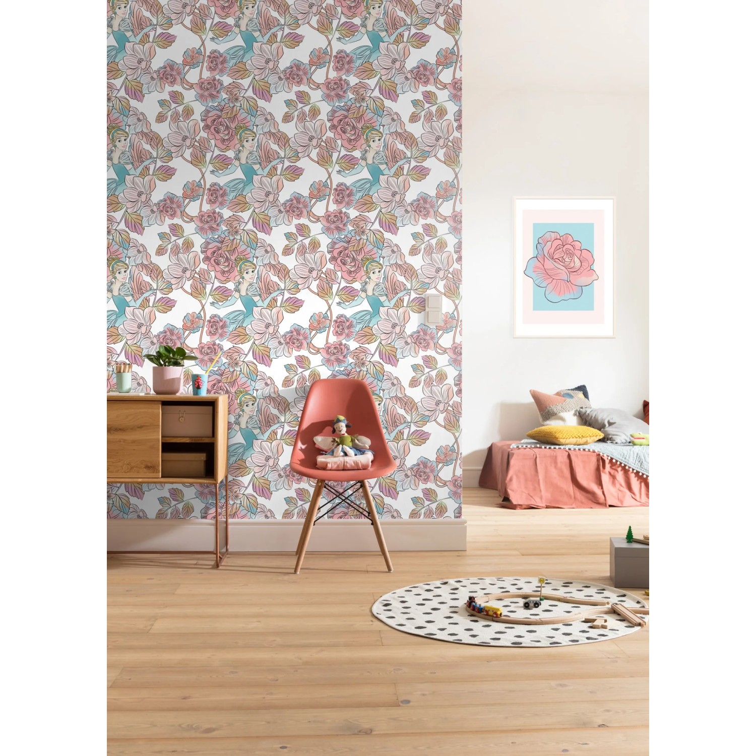 Komar Fototapete Vlies Cinderella Blossom im Kinderzimmer, 200x280 cm.