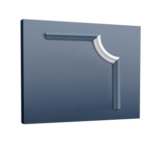 ORAC DECOR P8030C Eckelement für Wand, Fries & Rahmen, weiß, 19x1,7x8,6cm.