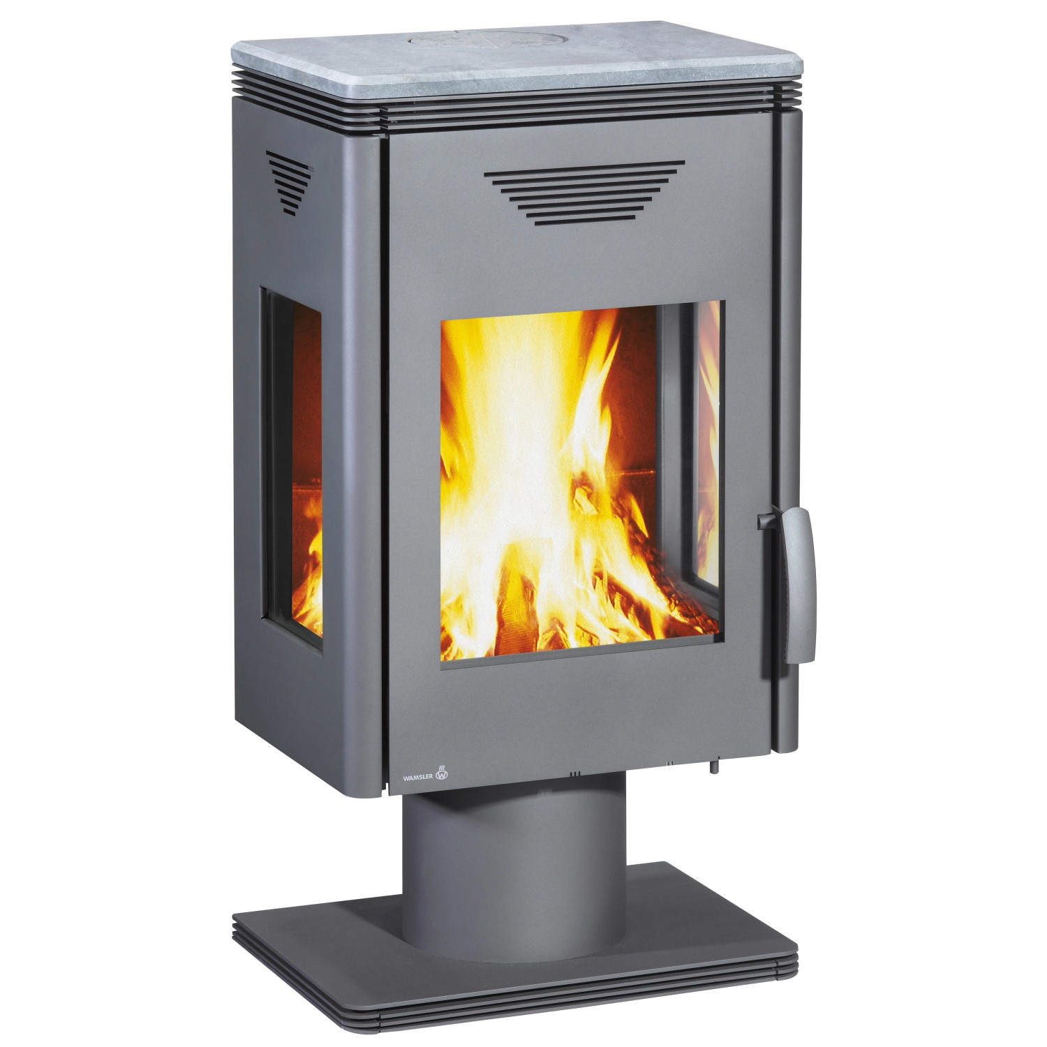 Wamsler Trion KF Kaminofen Stahl Grau 8 kW günstig online kaufen