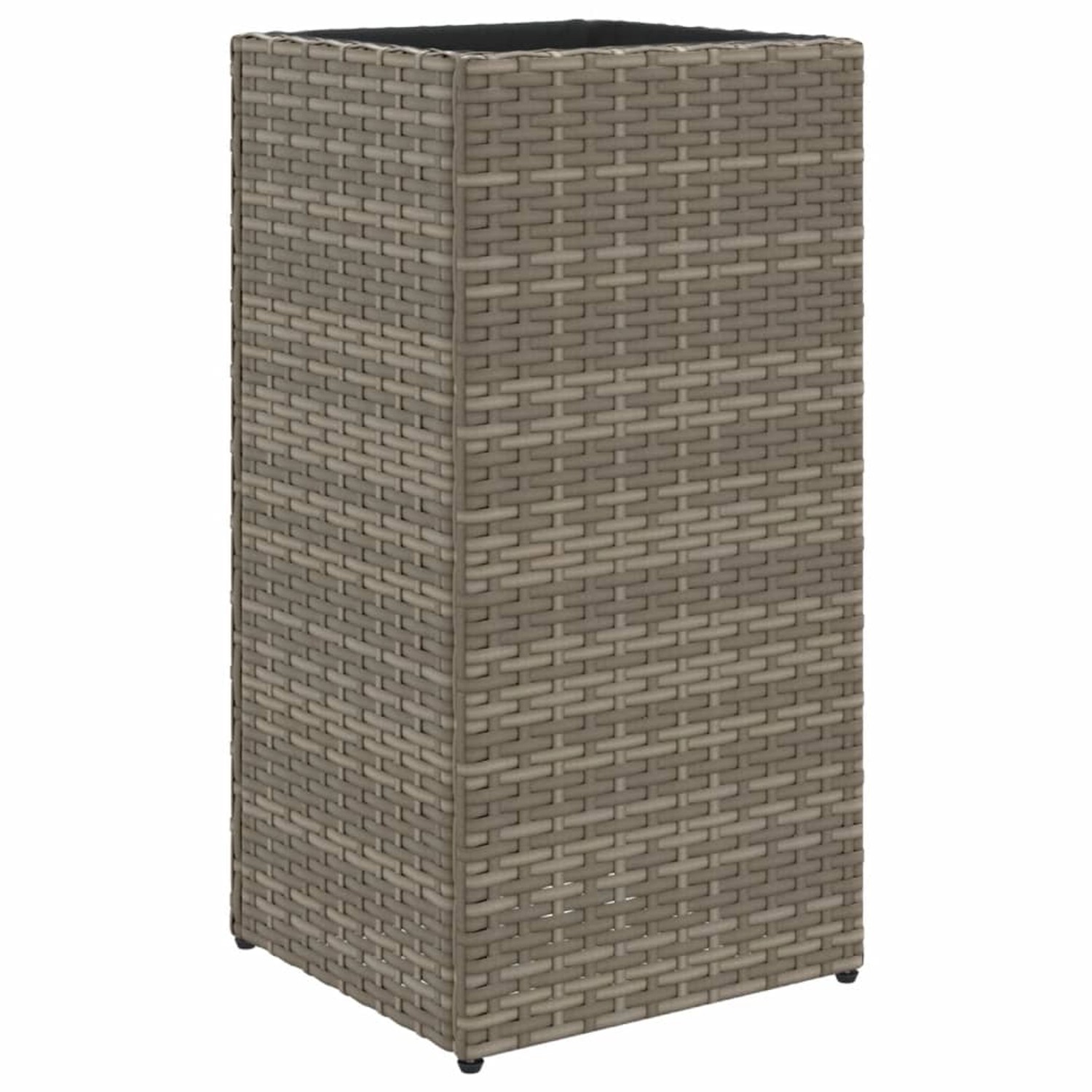 vidaXL Pflanzkübel Grau 30x30x60 cm Poly Rattan 2103870 günstig online kaufen