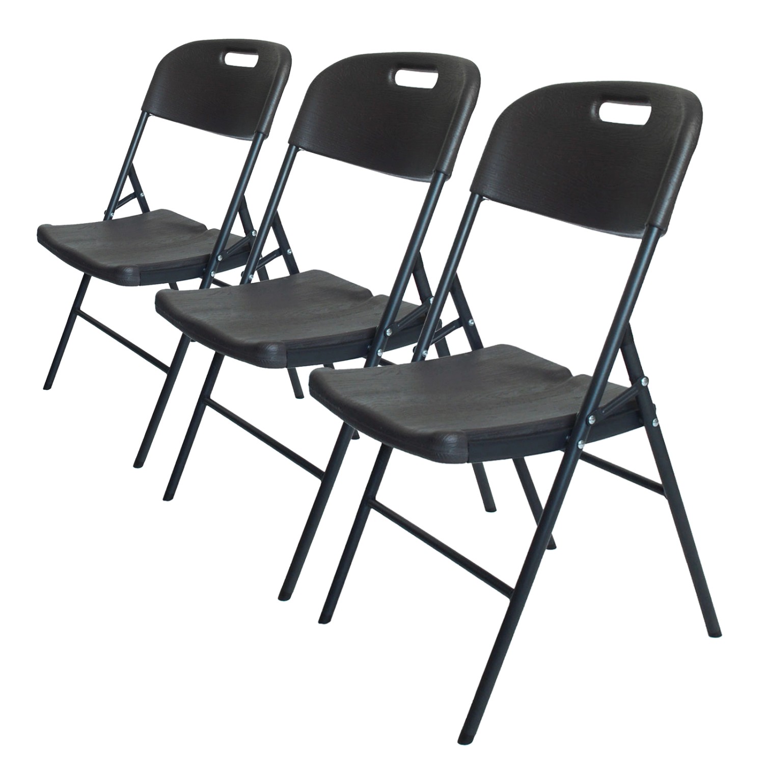TRUTZHOLM 3x Klappstuhl 150 kg Sitzform Ergonomisch Wetterfest Holzoptik Gr günstig online kaufen