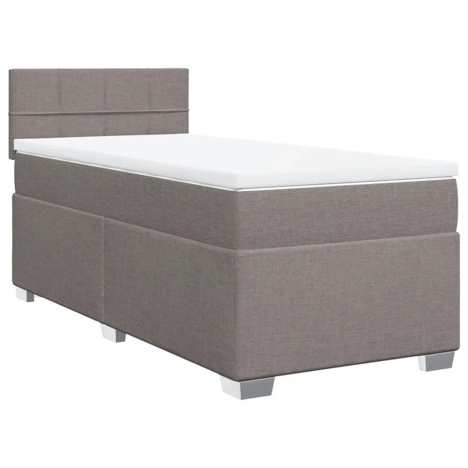 vidaXL Boxspringbett mit Matratze Taupe 90x190 cm Stoff 3285747 günstig online kaufen