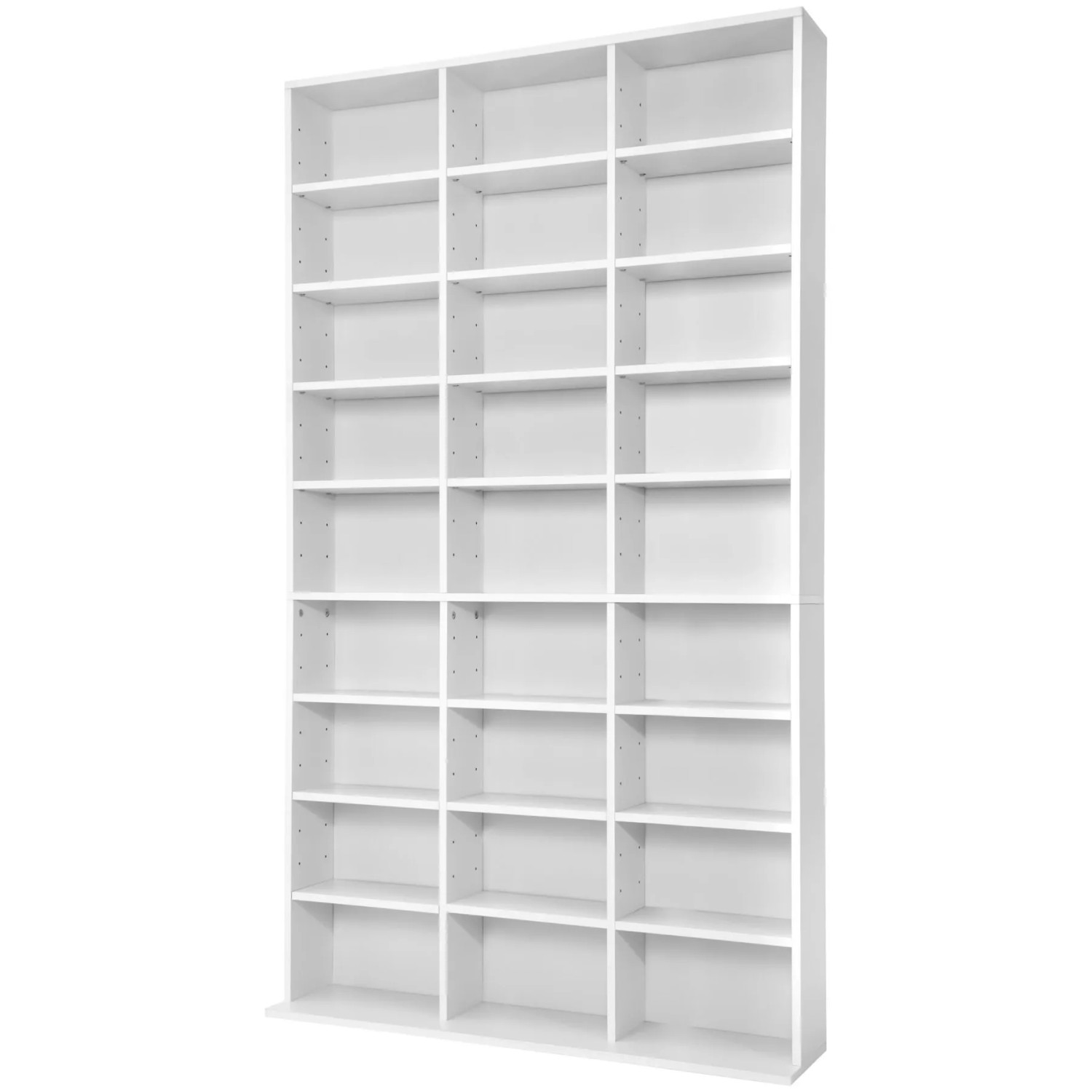 Tectake Cd Dvd Regal Christel In Holzoptik 27 Fächer  102 x 23 50 x 180 cm Weiß