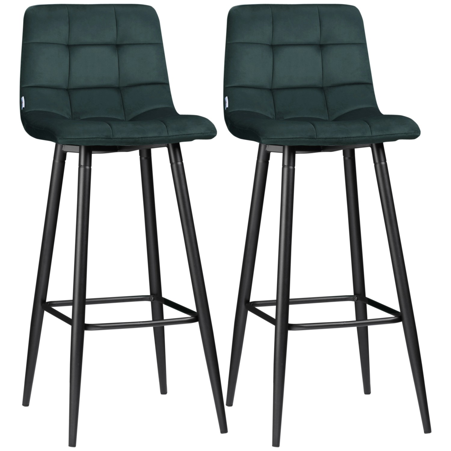 HOMCOM 2er-Set Barhocker Bistrohocker mit Fußstütze günstig online kaufen