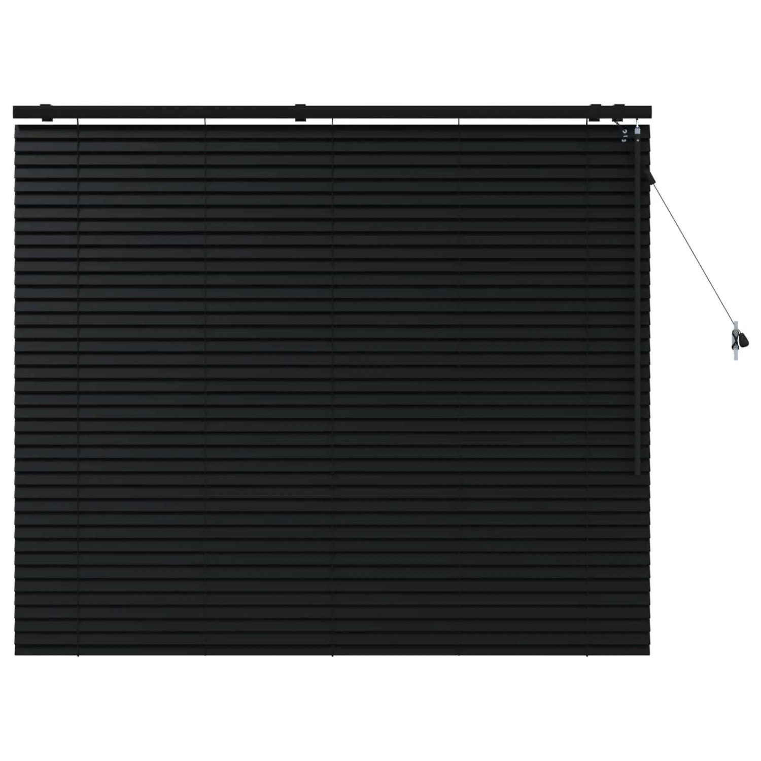 vidaXL Venezianische Jalousie Schwarz 125 x 130 cm 35 mm 42015471