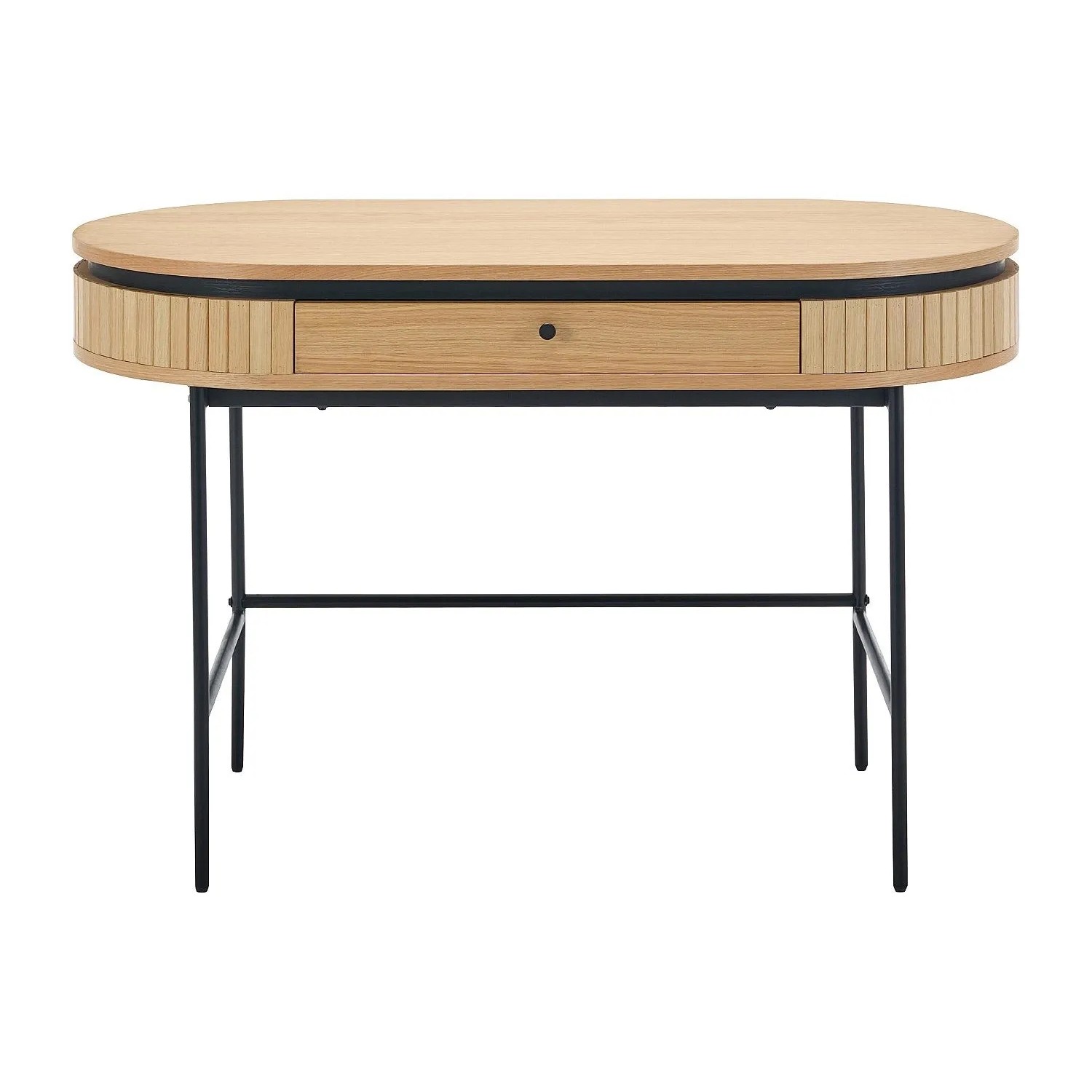 Vente-unique Schreibtisch Cardiona Schwarz  Naturfarben Hell 120 cm