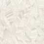 Erismann Vliestapete Elle Decoration 4 Serenade Creme mit stilisierten Blättern und goldenen Konturen.