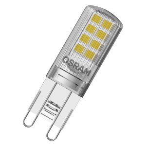 Osram G9 LED Leuchtmittel, 2,6W, warmweiß, 5er Set. Kompakte Stiftform mit klarem Gehäuse.