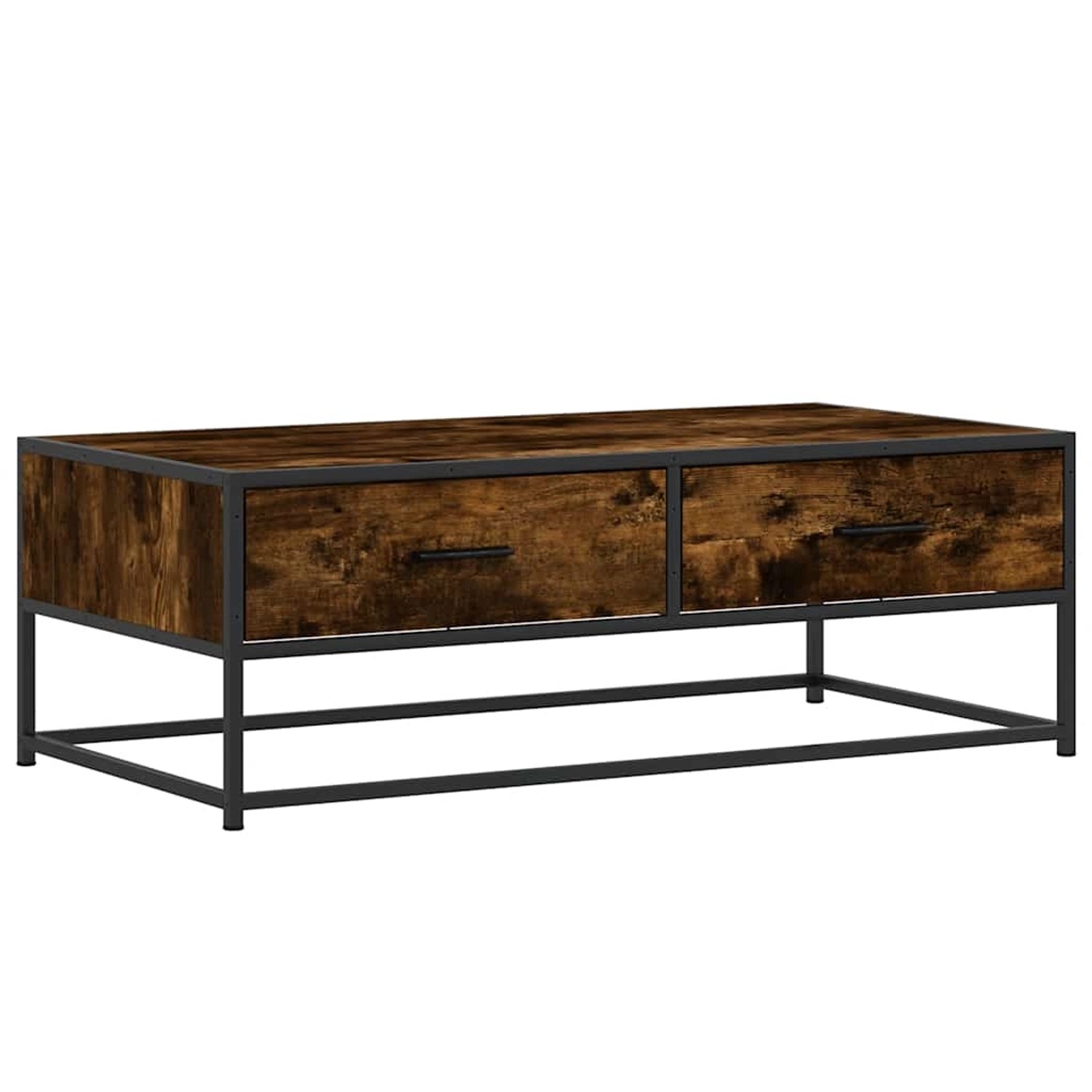 vidaXL Couchtisch Räuchereiche 100x50x35 cm Holzwerkstoff und Metall 848781 günstig online kaufen