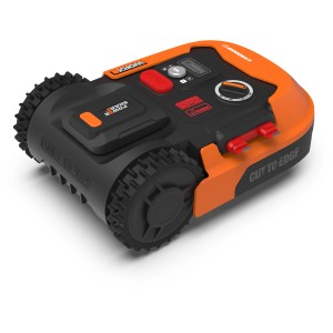 Worx Landroid L800 Mähroboter WR148E, schwarz und orange. Automatischer Rasenmäher mit App-Steuerung.