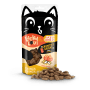 Lucky Lou Katzen-Trockenfutter Krunchy Krisps Huhn, getreidefreie Katzensnacks im Beutel.