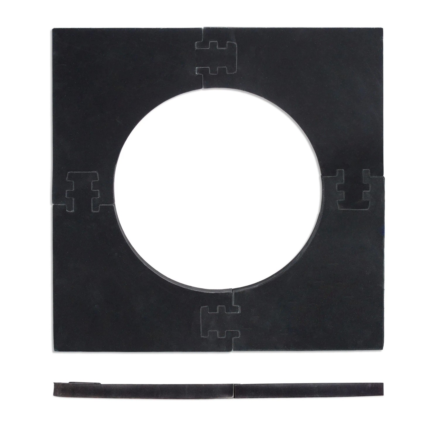Relaxdays Dartscheiben Schutzring EVA Schaumstoff Schwarz Beidseitig Nutzbar 71 cm x 71 cm x 3 cm 1 kg