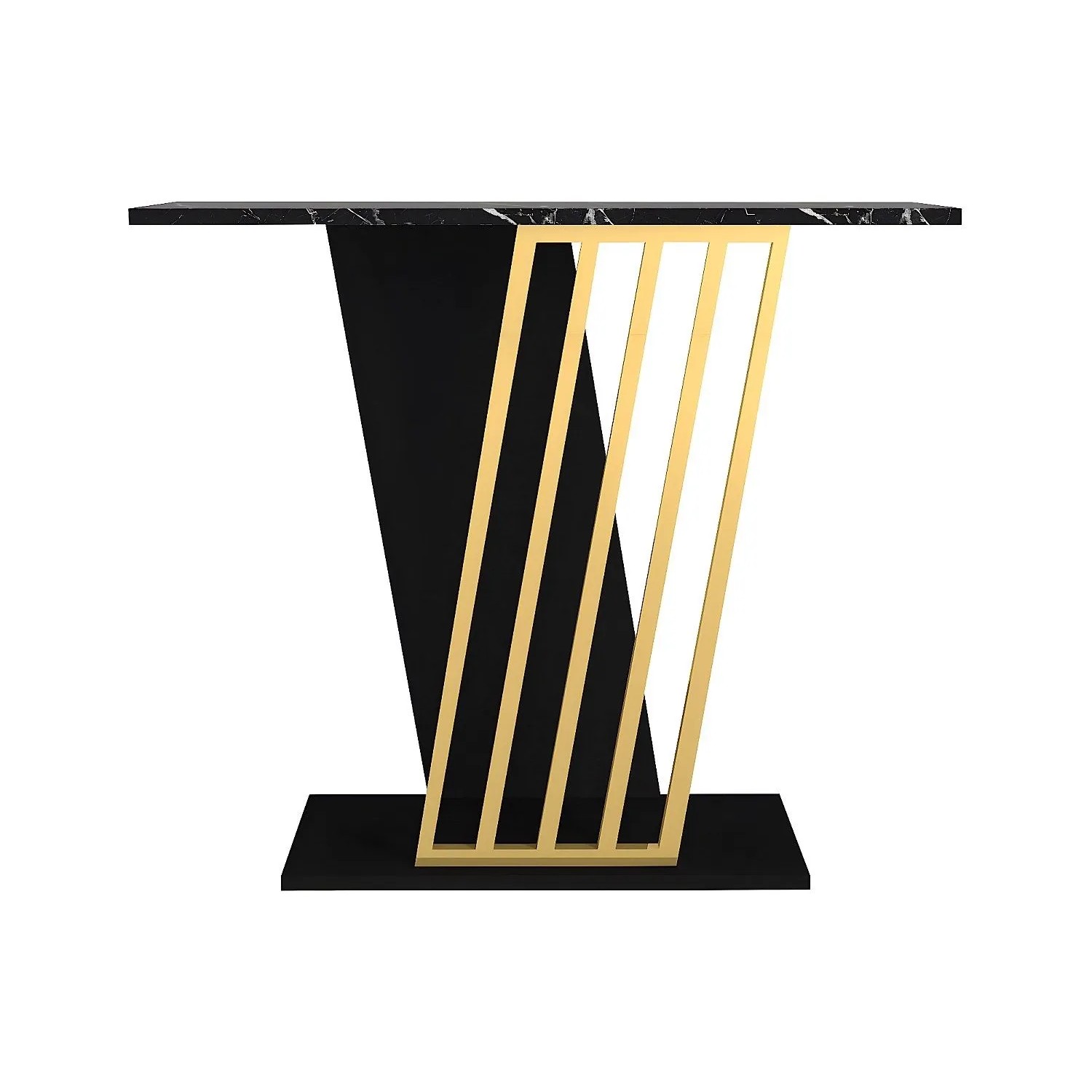 Vente-unique Konsolentisch Orsona Schwarz  Goldfarben 90 cm