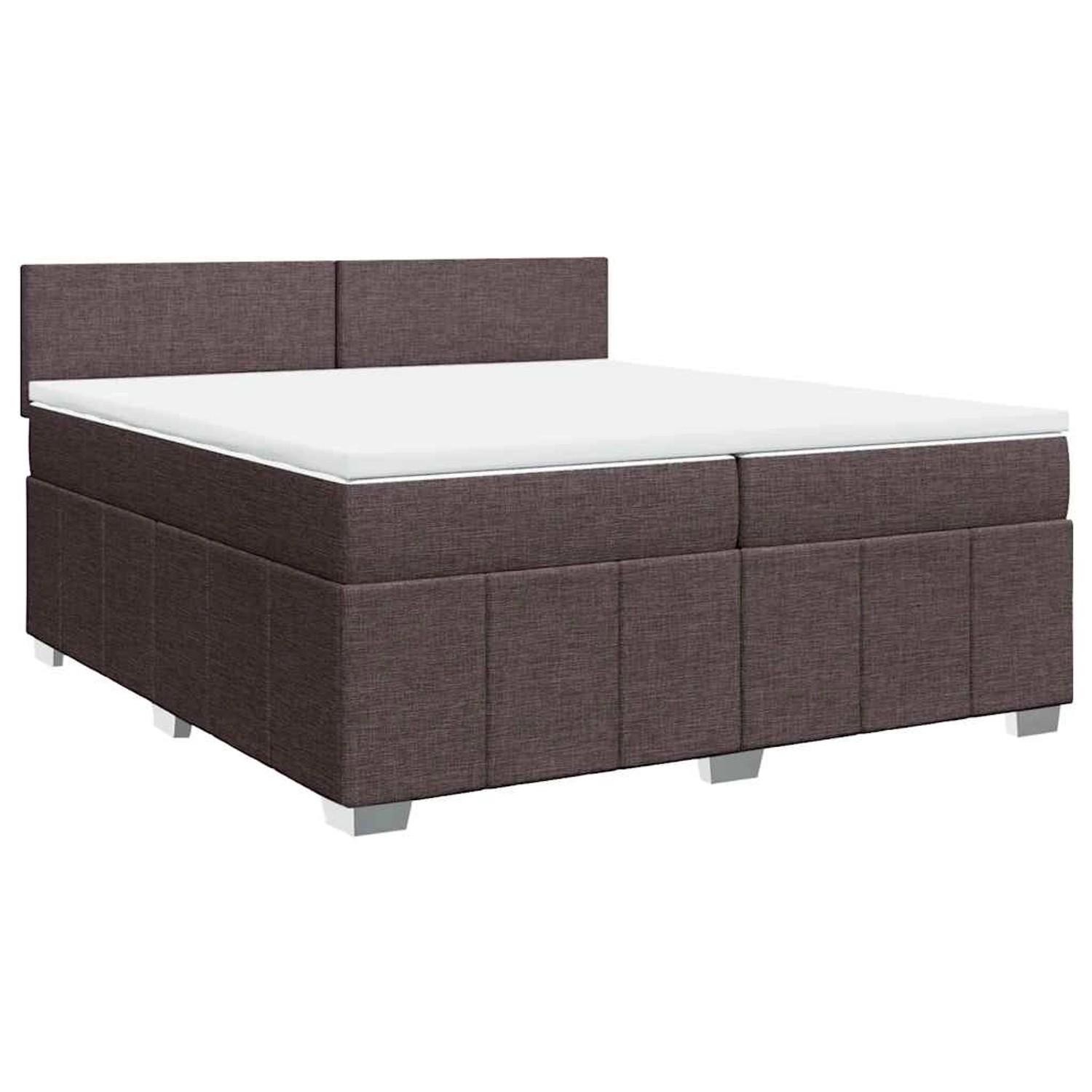 vidaXL Boxspringbett mit Matratze Dunkelbraun 200x200 cm Stoff 3287171 günstig online kaufen