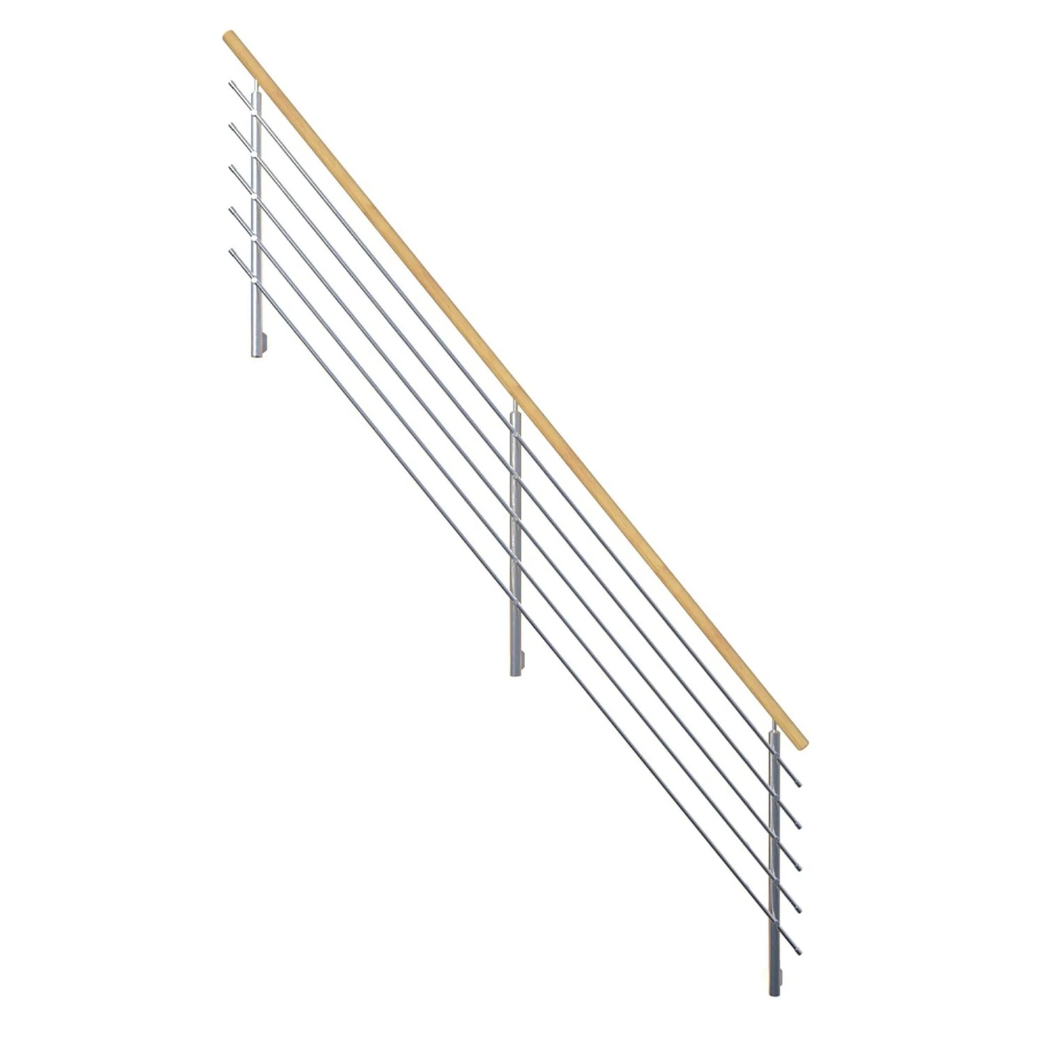 StarWood Design-Geländer-Edelstahl Rundhandlauf Fichte günstig online kaufen