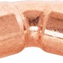 Kupfer Löt-Bogen Ø 15 mm, 45 Grad Winkel für Kupferrohr Installationen.