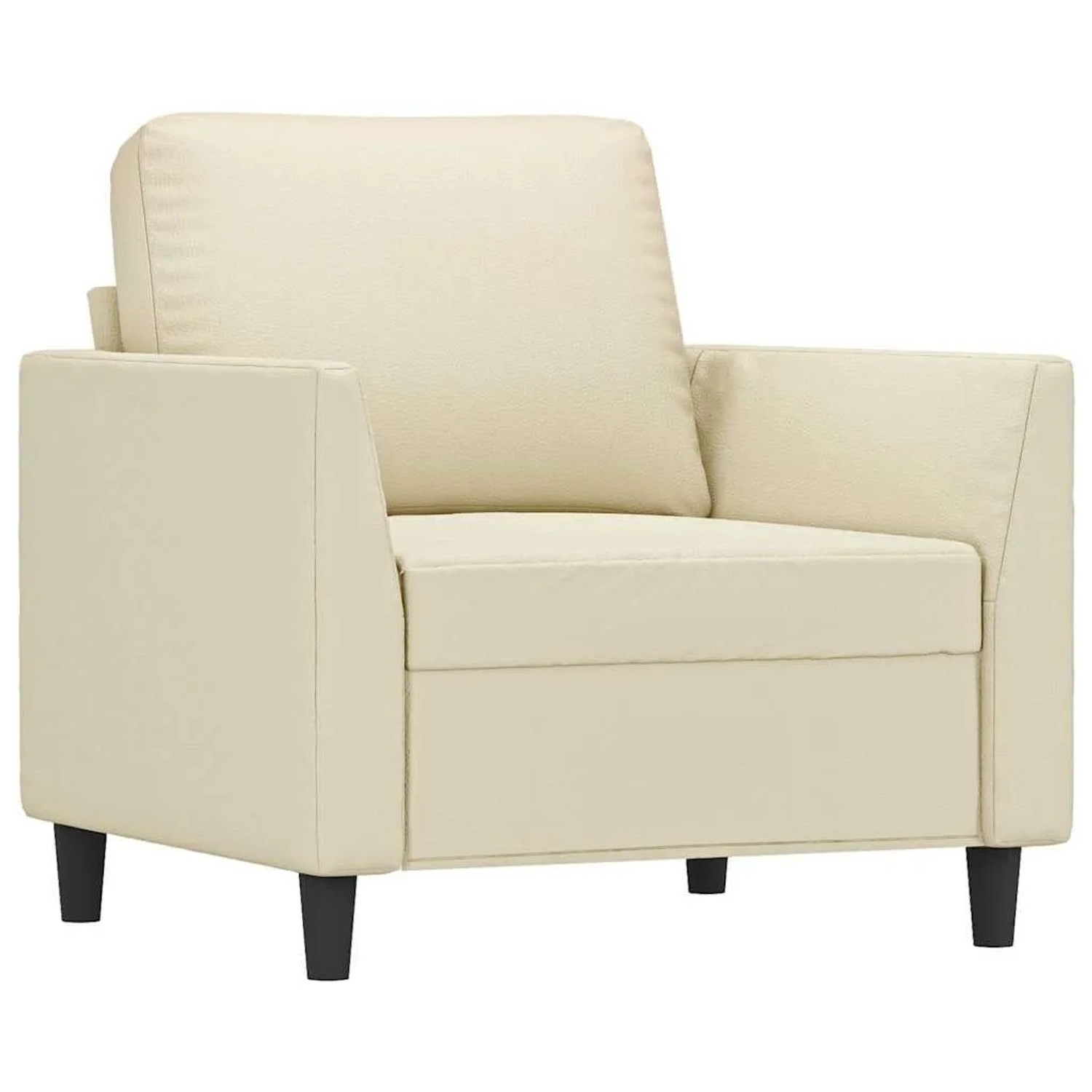 vidaXL Sessel Creme 60 cm Kunstleder 359324