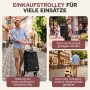 Sekey Treppensteiger Einkaufstrolley, schwarz, mit Rucksackfunktion und Kühlfach.