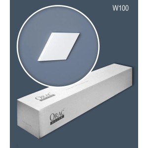 ORAC DECOR W100 3D Wandpaneele, 18 weiße Zierelemente im Karton (0,7 m²).