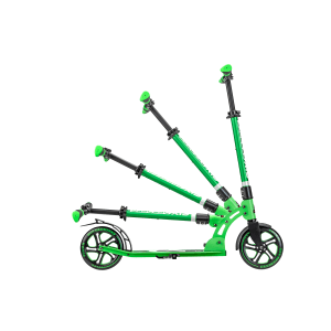Six Degrees Aluminium Scooter mit Klappmechanismus und Ständer 205 mm Höhenverstellbar GS-Geprüft Hellgrün Testsieger