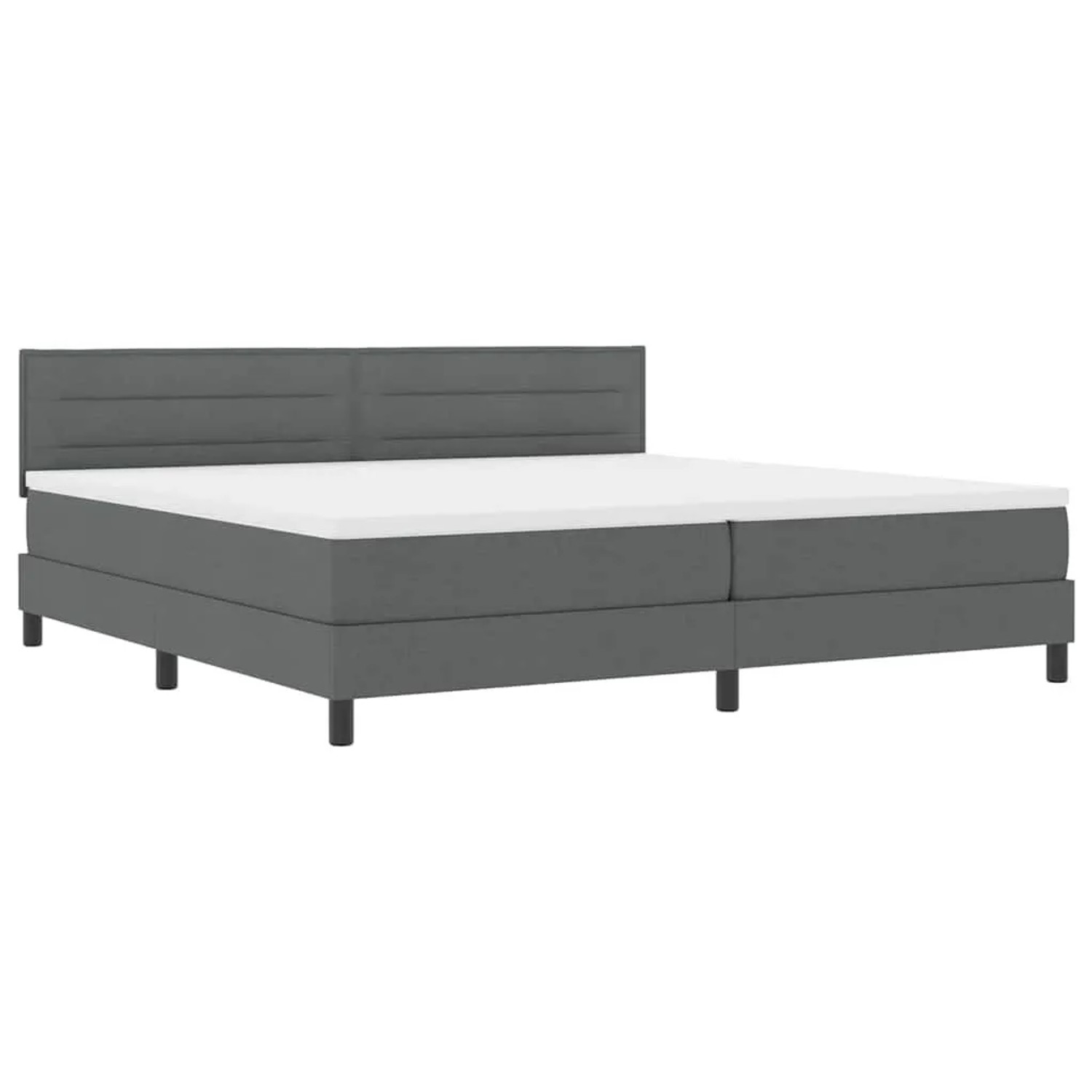 vidaXL Boxspringbett mit Matratze Dunkelgrau 200 x 200 cm Stoff 3338637 günstig online kaufen