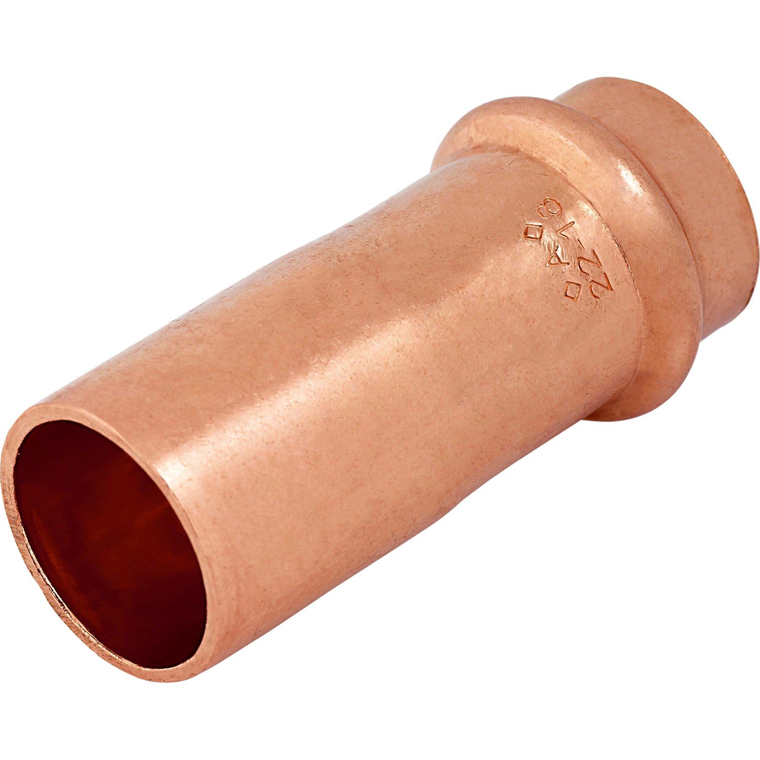 Press-Absatznippel Ø 22 mm x Ø 18 mm Kupfer