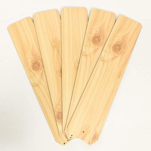 Deckenventilator Fresco: 5 Flügel in Weiß und Kiefernholz-Optik.