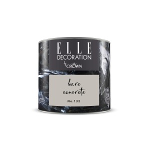 ELLE DECORATION by Crown Wandfarbe Bare Concrete No. 132, matte Farbe im Farbtopf.