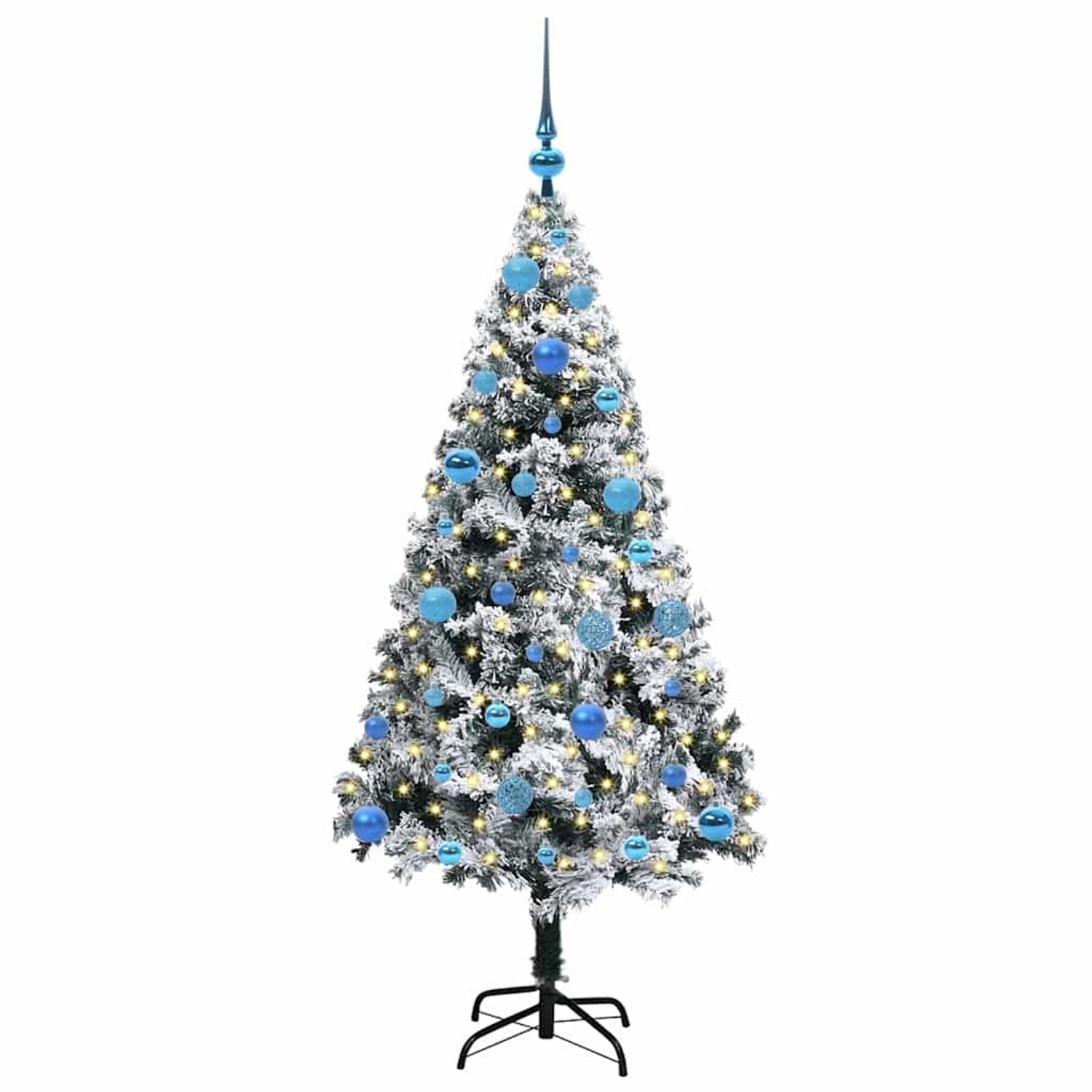vidaXL Künstlicher Weihnachtsbaum mit 150 LEDs mit Ständer Grün 150 cm 3396956