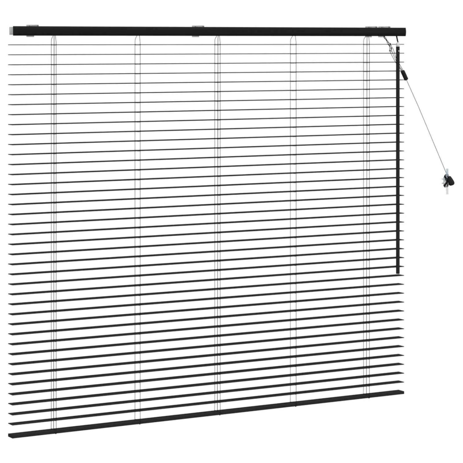 vidaXL Venezianische Jalousie Schwarz 160 x 130 cm 35 mm 42015478