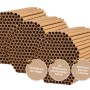 600 braune Nisthülsen aus Pappe für Insektenhotels, Ø 8 mm, 150 mm lang. Ideal für Wildbienen und Nützlinge.