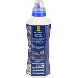 Compo Buchsbaum- und Ilexdünger 1L Flasche für sattes Grün und dichten Wuchs.