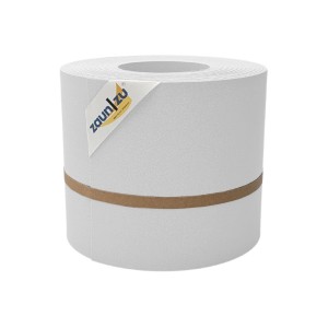 zaunzu Sichtschutz Premium, weiße Zaunblende für Doppelstabmattenzaun, 26m Rolle.