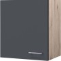 Flex-Well Oberschrank Morena, 50 cm, Basaltgrau/San Remo Eiche, Küchen-Hängeschrank mit Tür und Griff.