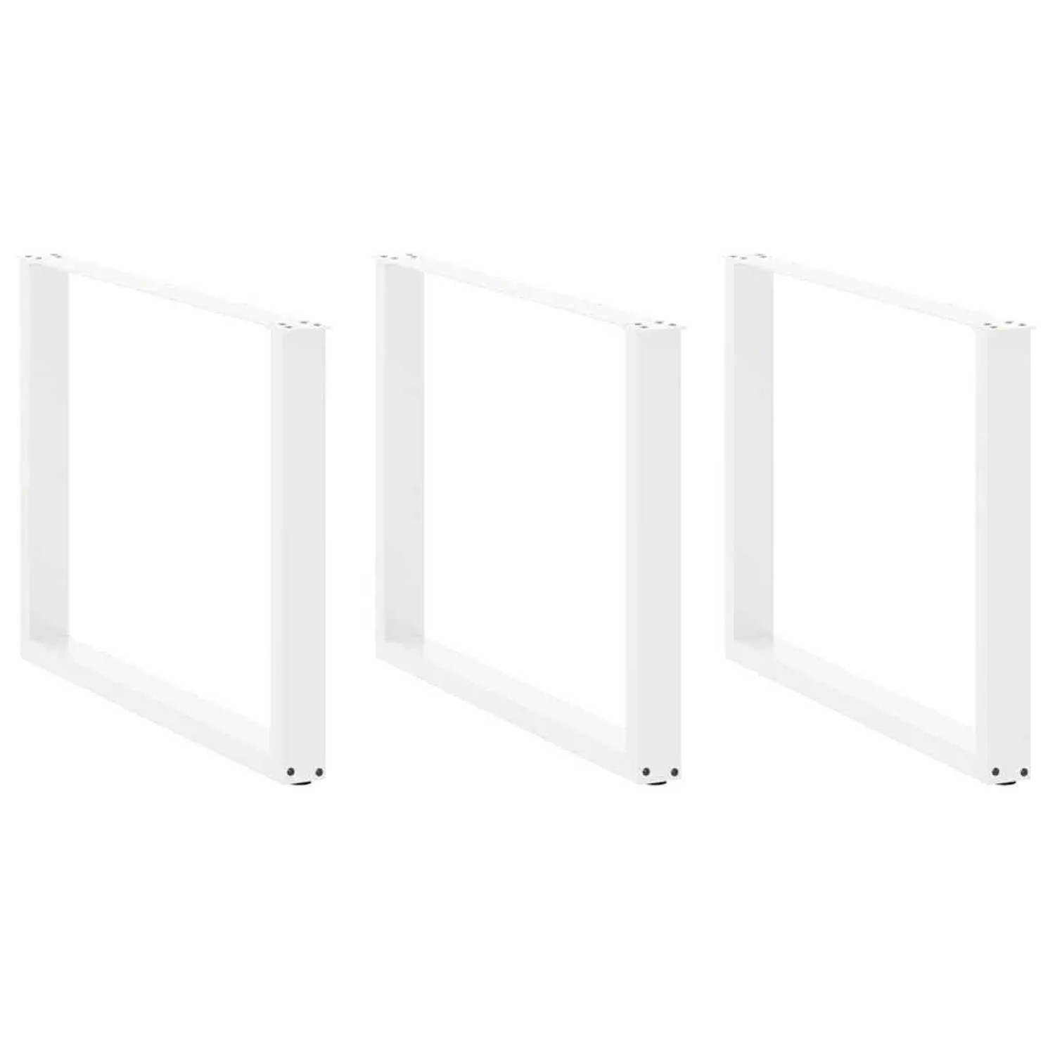 vidaXL Esstischbeine U-Form 3 Stk Weiß 100x72-73 cm Stahl 4013213